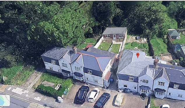 Aerial pictures of the new garden show a large annex raised at the back of the space