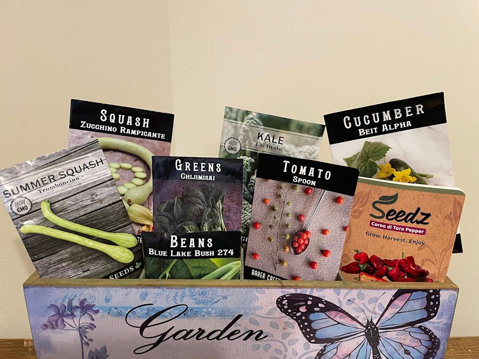 Some vegetable seed choices for the garden.