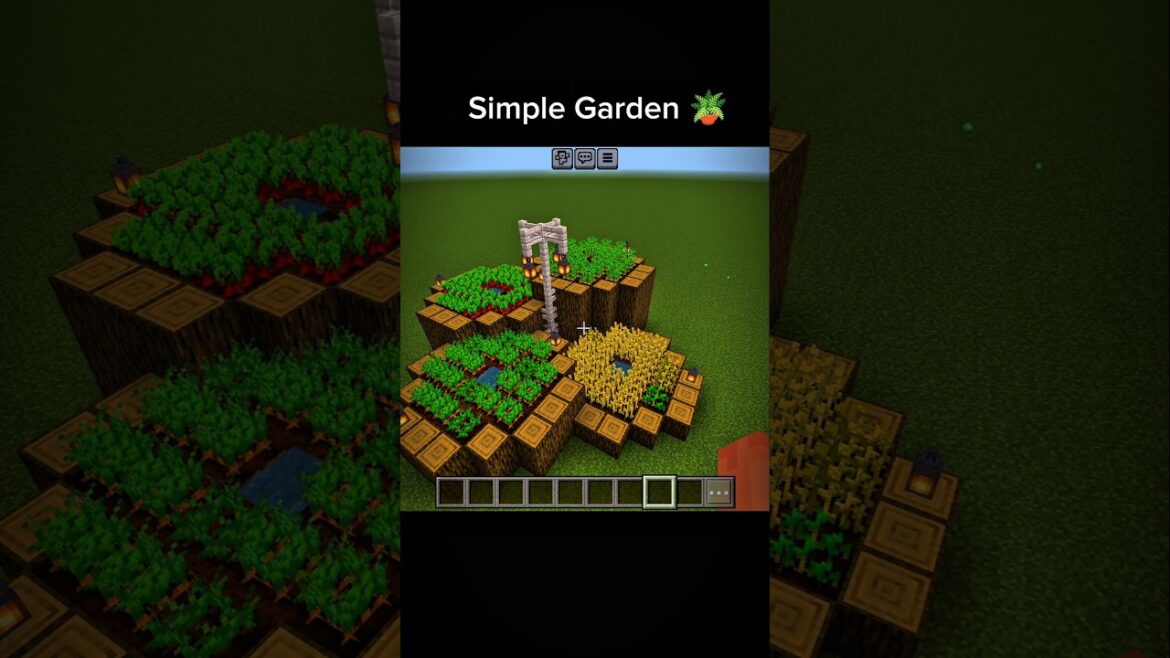 Simple Garden Design in Minecraft | Minecraft Designs #2 | #shorts  #mcpe