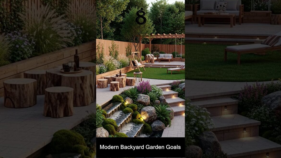 Modern Backyard Garden Goals #gardendesign #3dvisualization #interiordesign