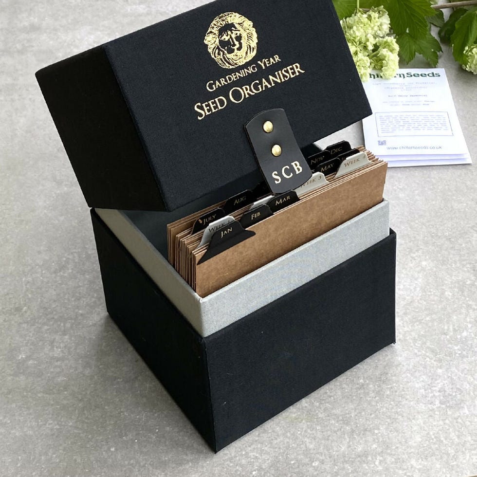 Personalised Gardening Year Seed Box Organiser