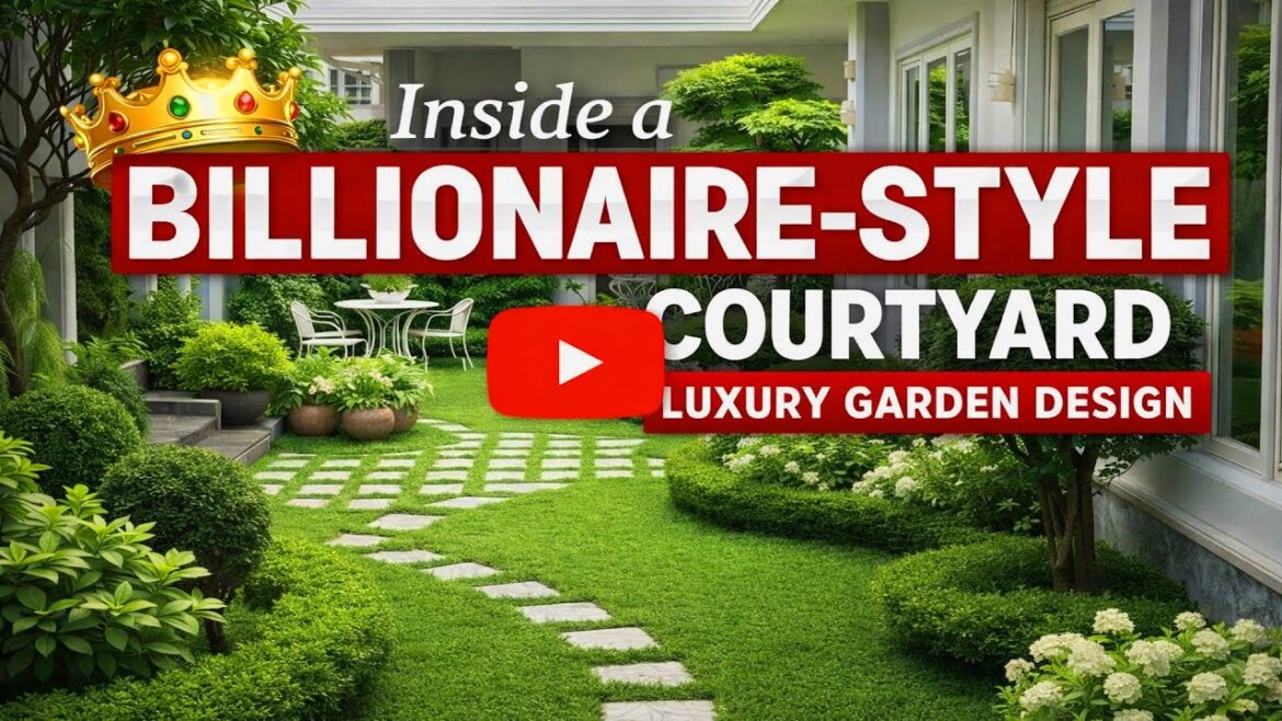 Inside a Billionaire-Style Courtyard 🌿 | Luxury Garden Design