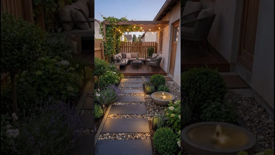 From Empty Yard to a Cozy Garden Retreat 🌿✨#BeforeAfter  #GardenMakeover #CozyGarden #Shorts #viral