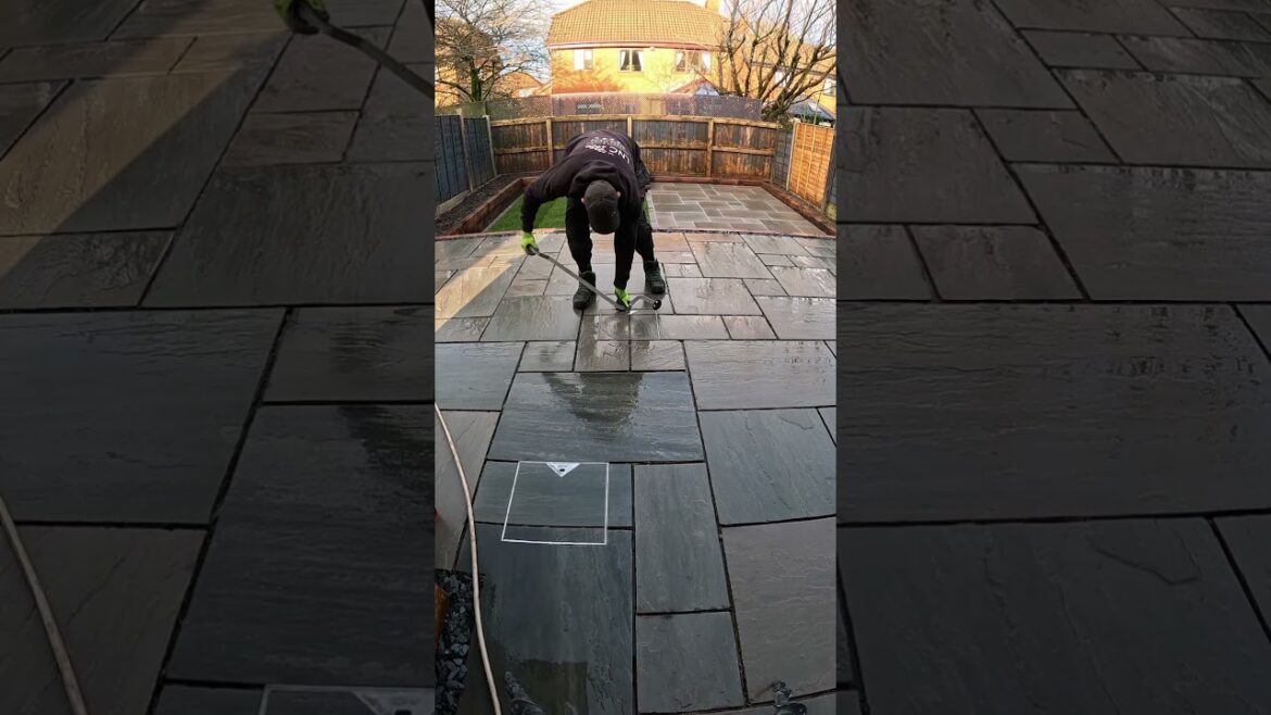 Lifting key 🔑  #landscaping #patio #garden #howto #tips #DIY #fyp