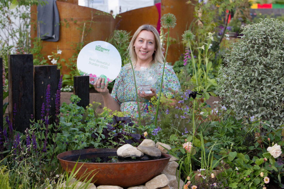 Winner of the ‘best in show’ Beautiful Border and Platinum award at BBC Gardeners’ World Live 2025 was North Yorkshire garden designer Anita Rose for The One to Three Border