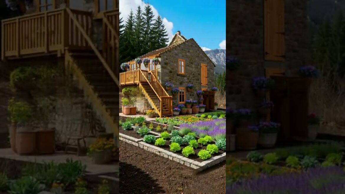 Charming Stone Alpine Cottage with Lush Kitchen Garden