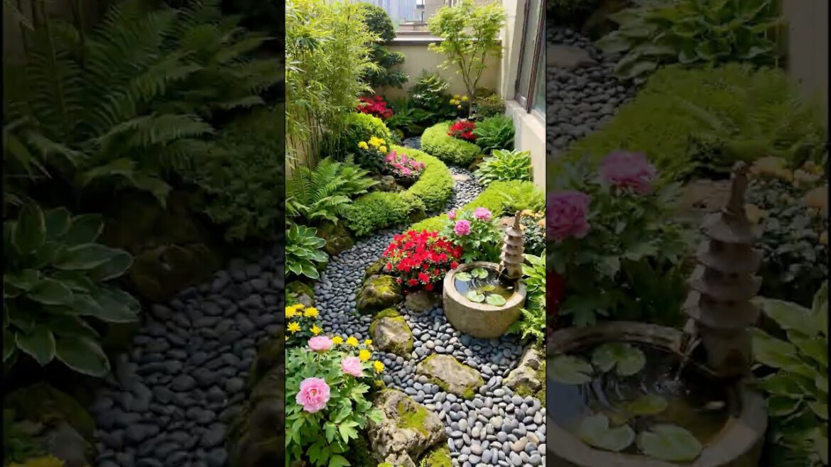 Garden Tour Timelapse | Small Garden Ideas Zen Courtyard Makeover #short