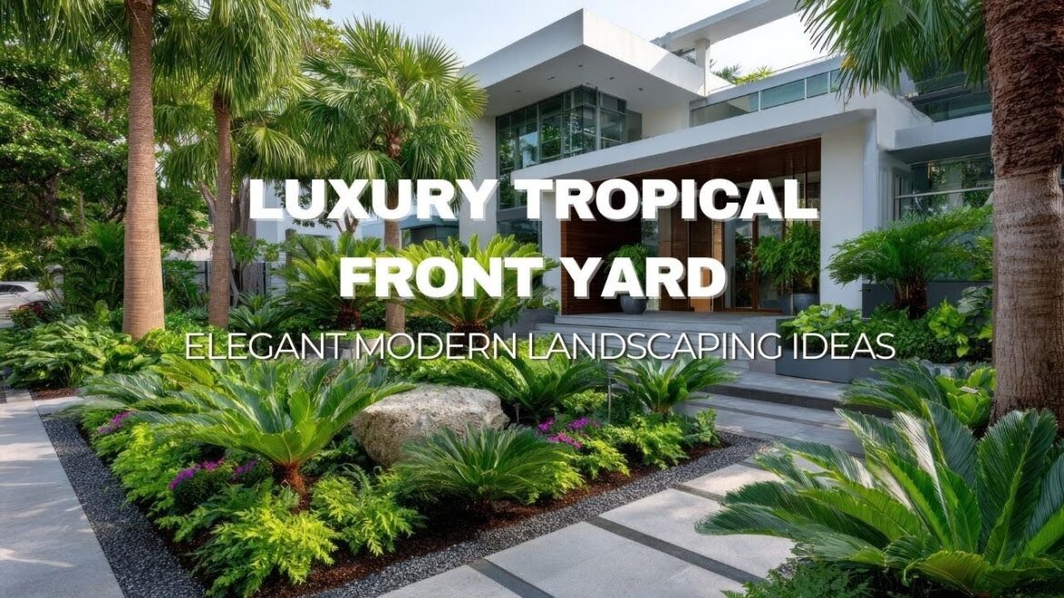 Luxury Tropical Front Yard Landscaping Ideas | Modern Garden Design for High-End Homes Luxury Tropical Front Yard Landscaping Ideas | Modern Garden Design for High-End Homes