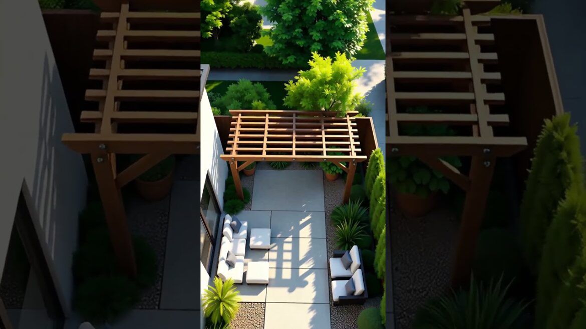 Modern Patio with Native Plants & Relaxation Corner #bloomworks #backyard #gardendesign