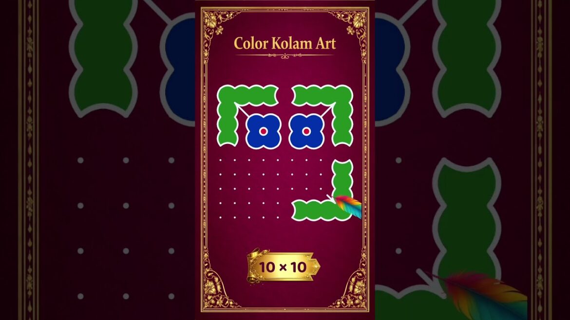VIRAL 10x10 Pulli Kolam in Seconds! #Shorts | Satisfying Symmetrical Design