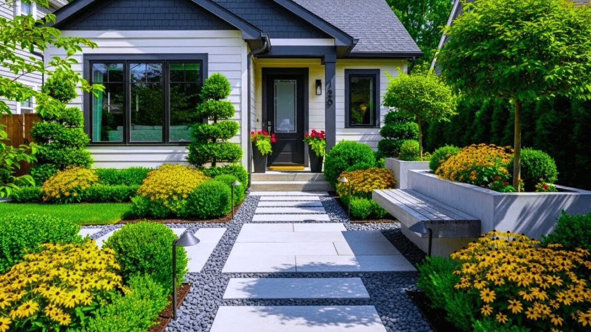 This Garden Pathway Makes a Small Home Look Premium | Modern Front Yard Transformation This Garden Pathway Makes a Small Home Look Premium | Modern Front Yard Transformation