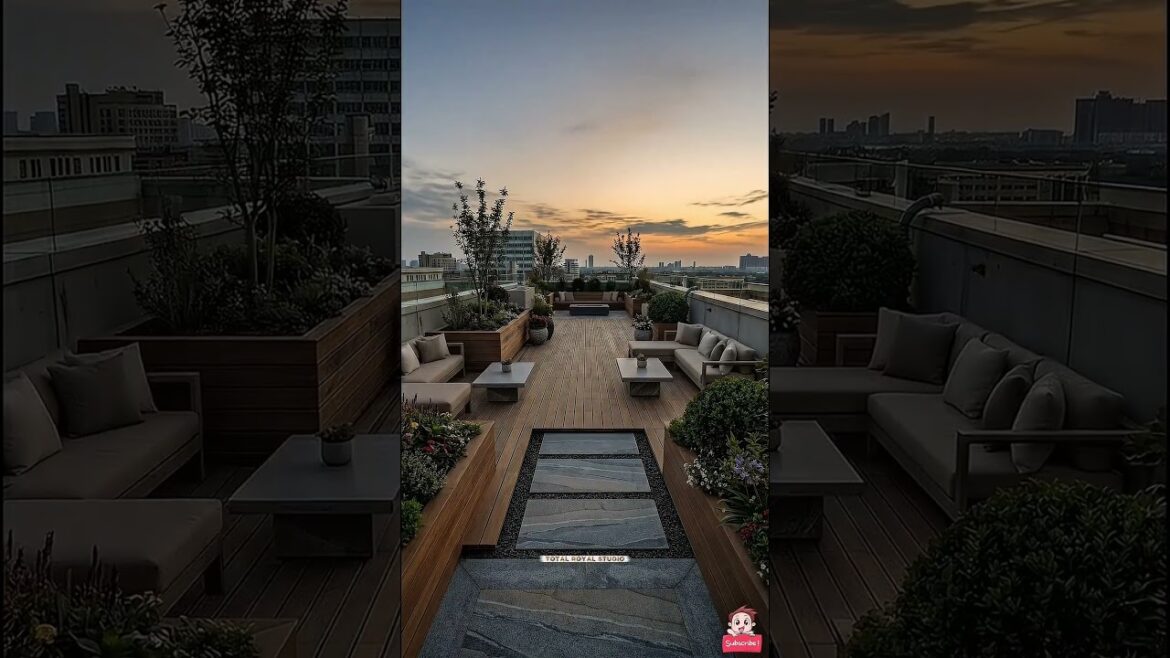 Luxury Rooftop Garden Transformation | Concrete to Paradise 🌿✨ #shorts #trending #viral #luxury