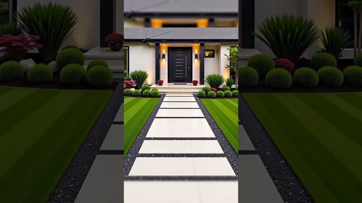 Modern Front Yard Walkway Ideas 2025 🏡 | Stylish Entrance Paths & Landscaping Inspiration