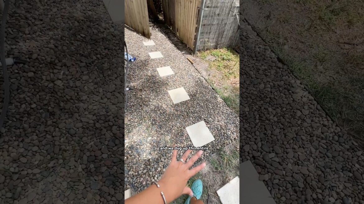 building a rock garden in our front yard to make it low maintenance and prevent weeds and bugs