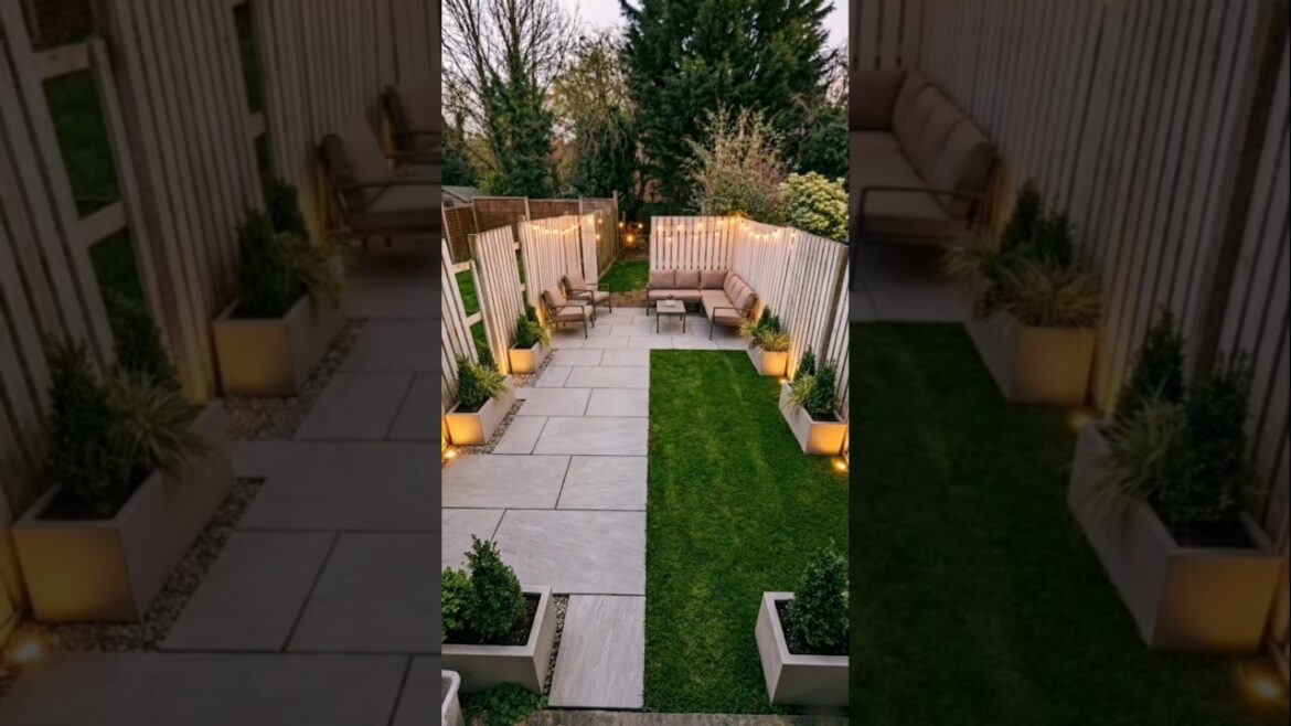 ✨ Small Backyard → Luxury Garden Transformation 🌿 #GardenDesign #satisfying #OutdoorLiving #shorts
