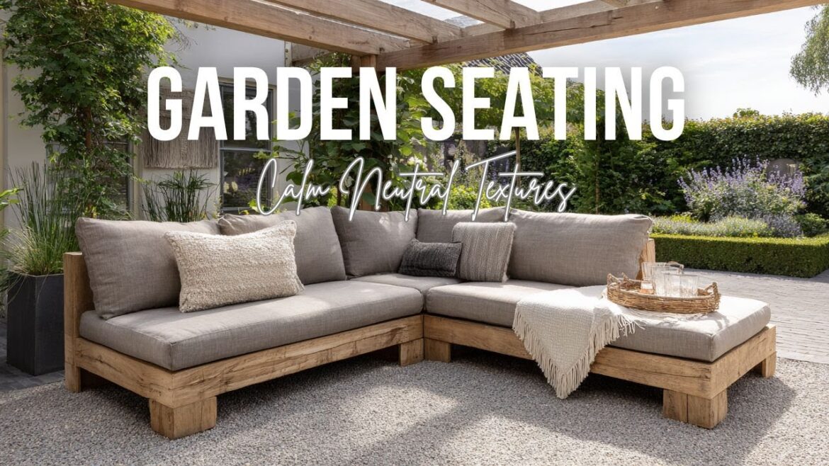 Contemporary Garden Seating Areas with Calm Neutral Textures and Simple Lines Contemporary Garden Seating Areas with Calm Neutral Textures and Simple Lines