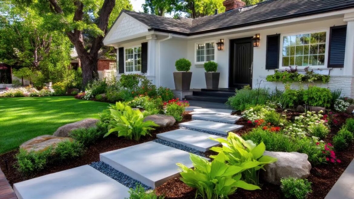 Transform Your Small Front Yard with Elegant Landscaping | Creative Entryway & Garden Ideas