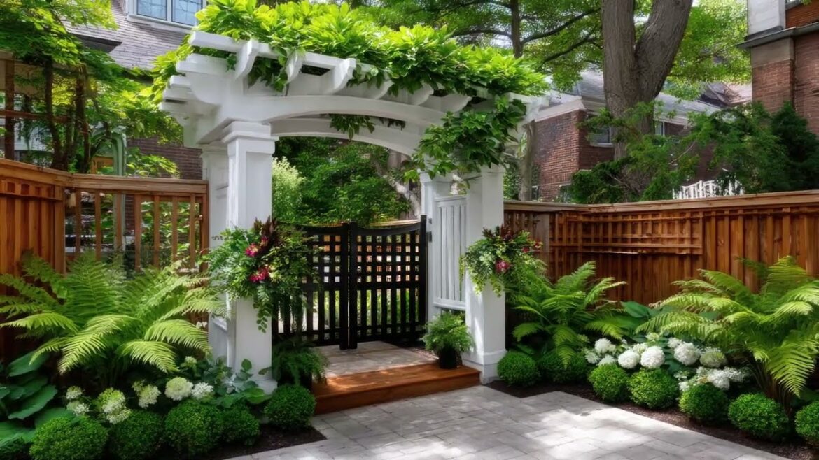 Delightful Garden Entry | Beautiful Small Front Yard Arches & Gate Inspiration