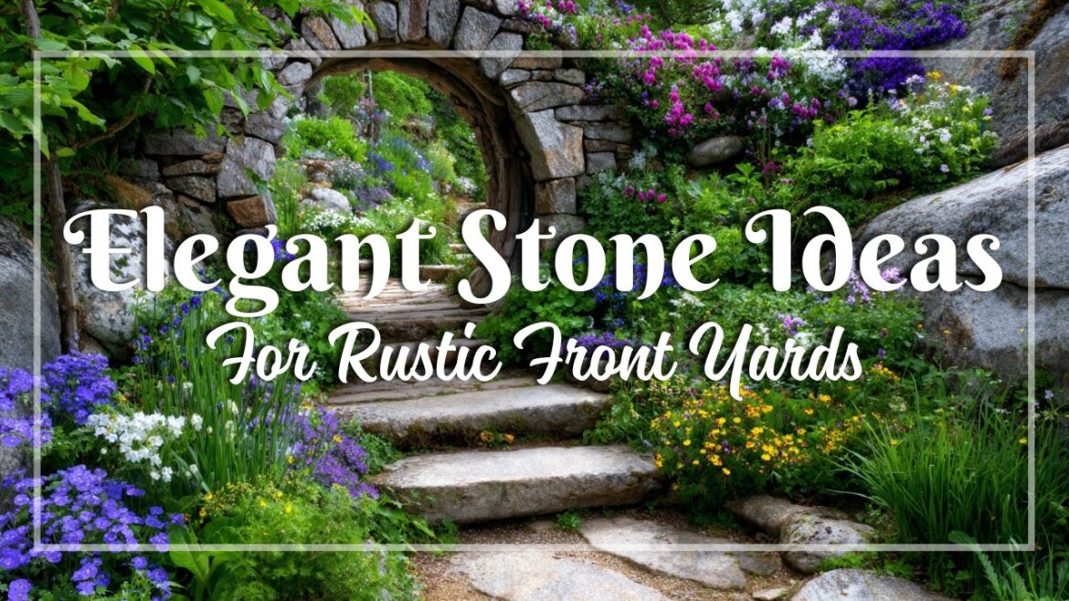 Elegant Stone Garden Layouts for Your Front Yard 🪨 | Rustic Landscaping with Classic Appeal