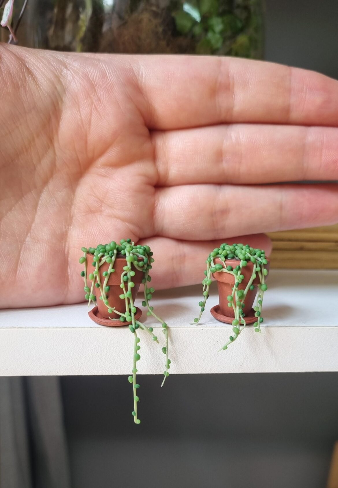 I collect strings of things, so I thought I'd try make some out of polymer clay