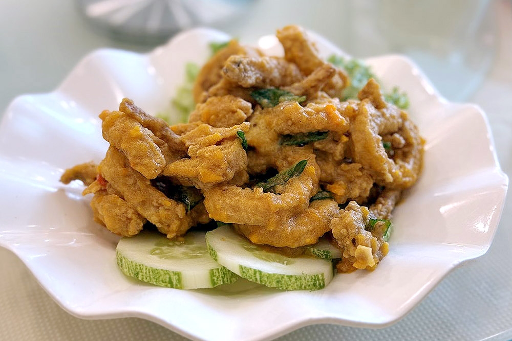 Fried Sotong with Salted Egg Yolk. — Picture by CK Lim