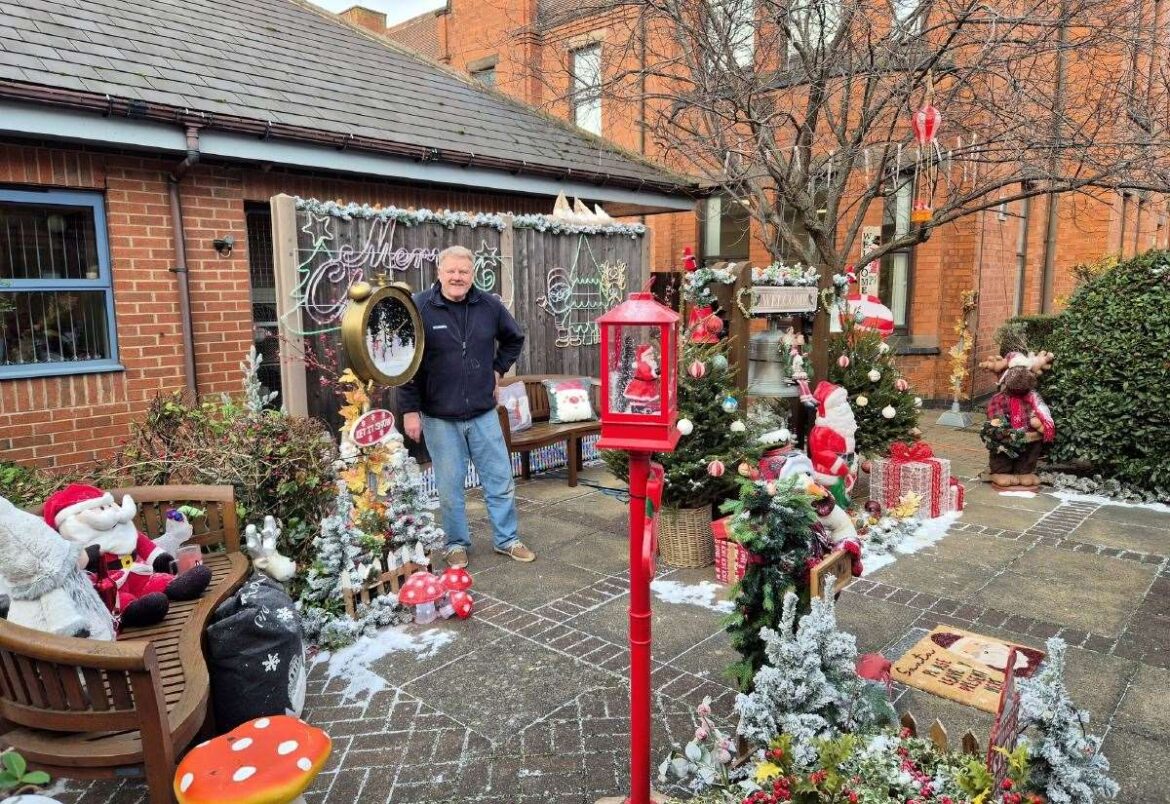 Lee Ogden thanked for creating Christmas garden display at Newark Hospital