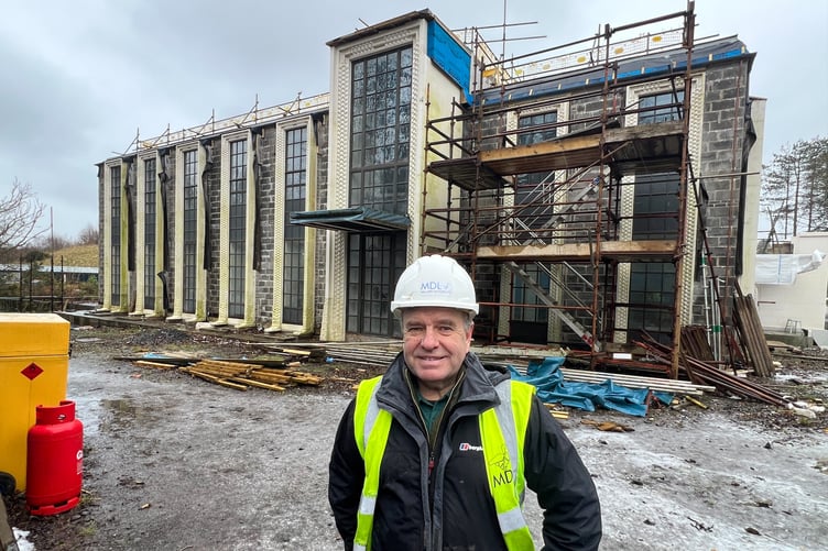 Construction manager Len Arnold outside Ashdowne House