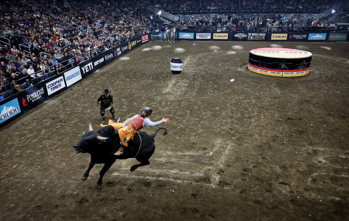 Brady Fielder wins at TD Garden in Boston Kade Madsen rides Buckin’ Jim during the PBR “Unleash The Beast” competition at TD Garden on Saturday.