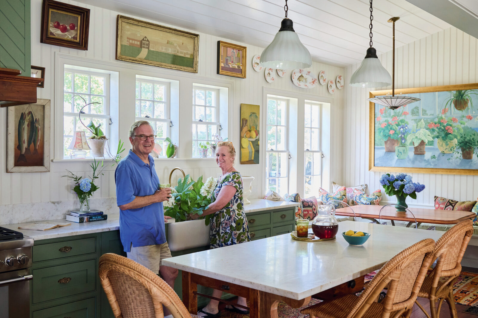 A couple in a kitchen