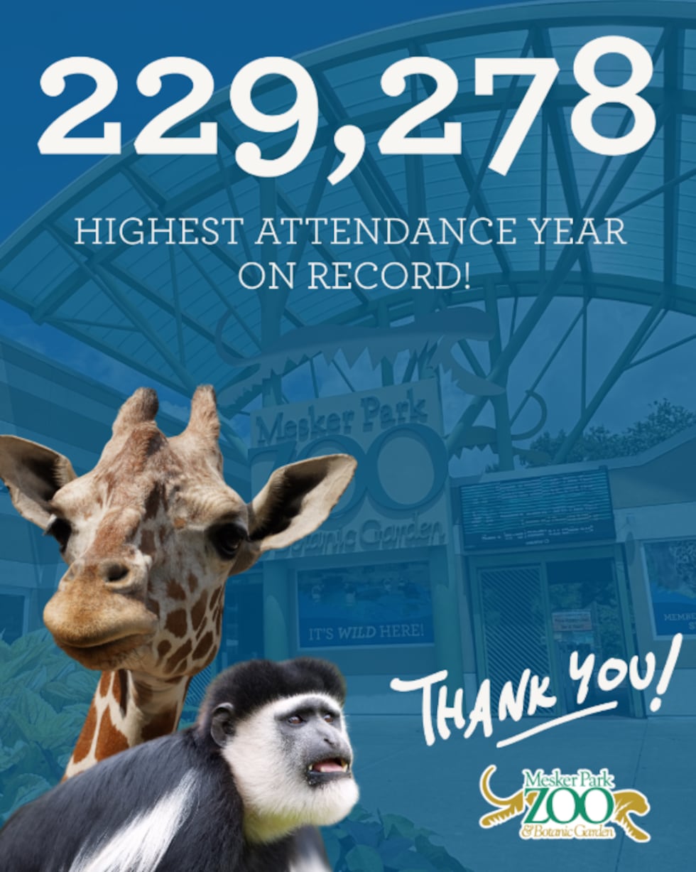 Mesker Park Zoo & Botanic Garden marks record-breaking attendance year