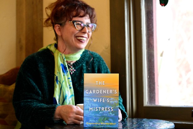 Author Cassondra Windwalker's new book, The Gardener's Wife's Mistress, sits on a table as she talks Monday, Jan. 2, 2026, about her writing process. (Jenny Sparks/Loveland Reporter-Herald)