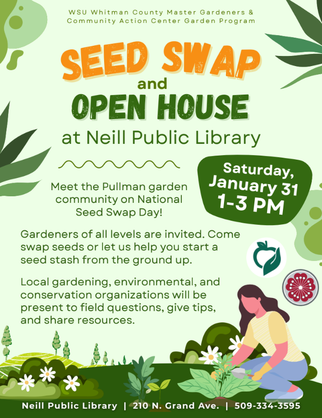 Neill Public Library Hosts Seed Swap and Gardeners’ Open House Jan. 31 – Pullman Radio Neill Public Library Hosts Seed Swap and Gardeners’ Open House Jan. 31 – Pullman Radio