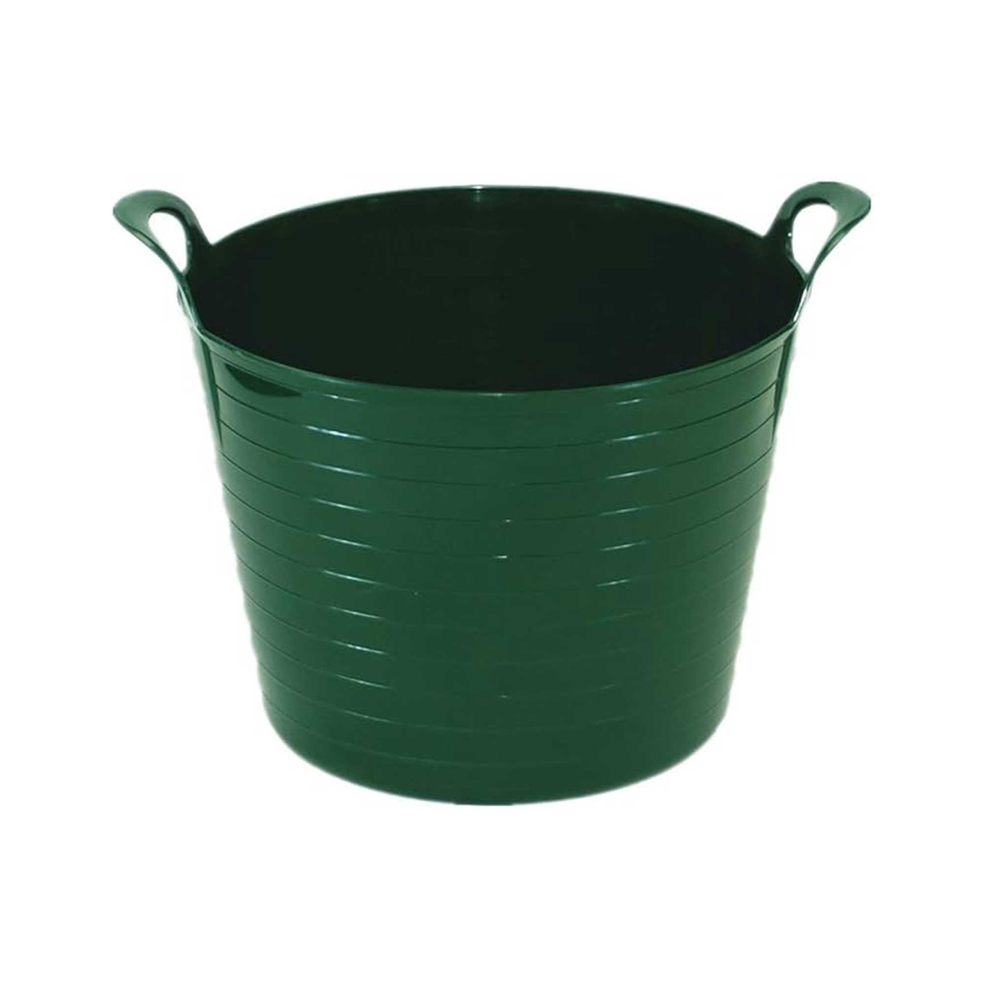 green plastic bucket