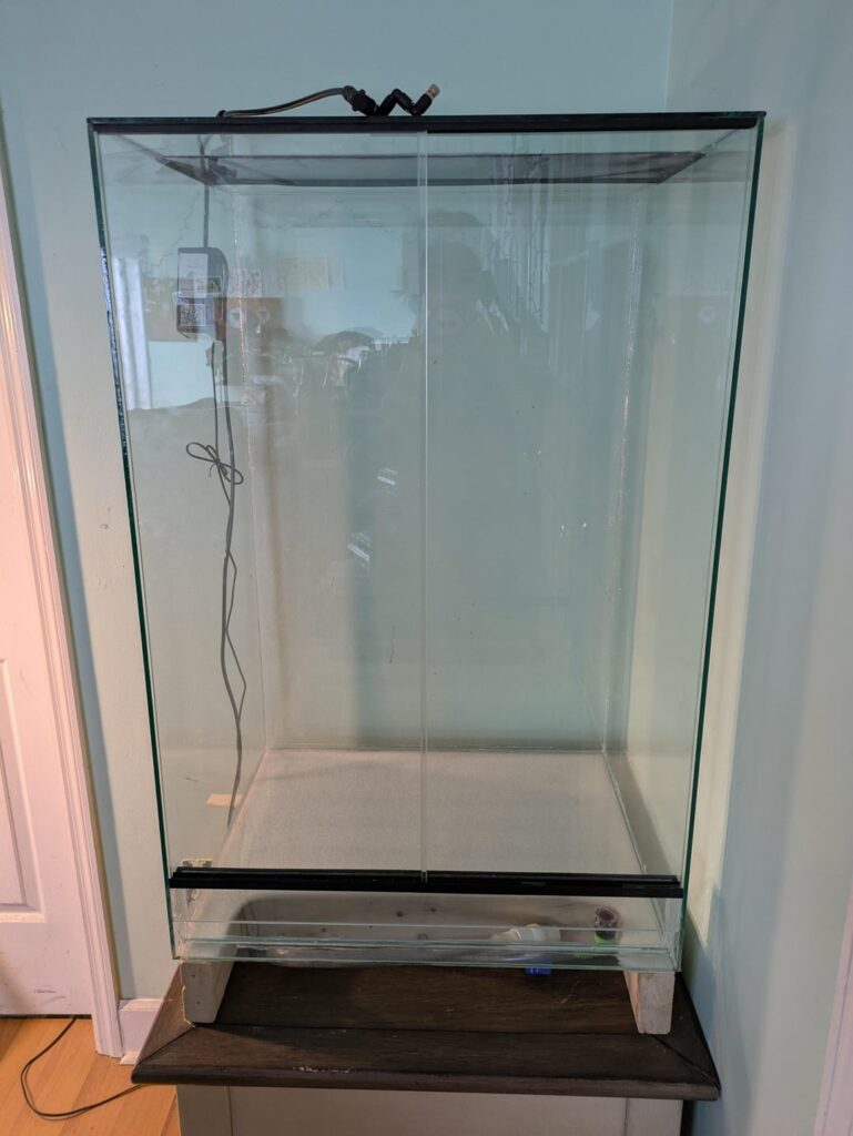 Freshly built eurostyle vivarium