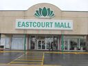 The former entrance to the Eastcourt Mall. from this photo taken in October 2016.