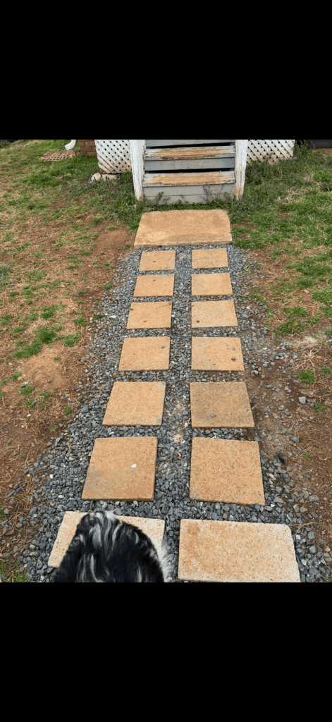 Before -> After 6 months… every time it rained, dirt would move in from the sides and mix with the rocks and sand. How do I not mess this up the second time?