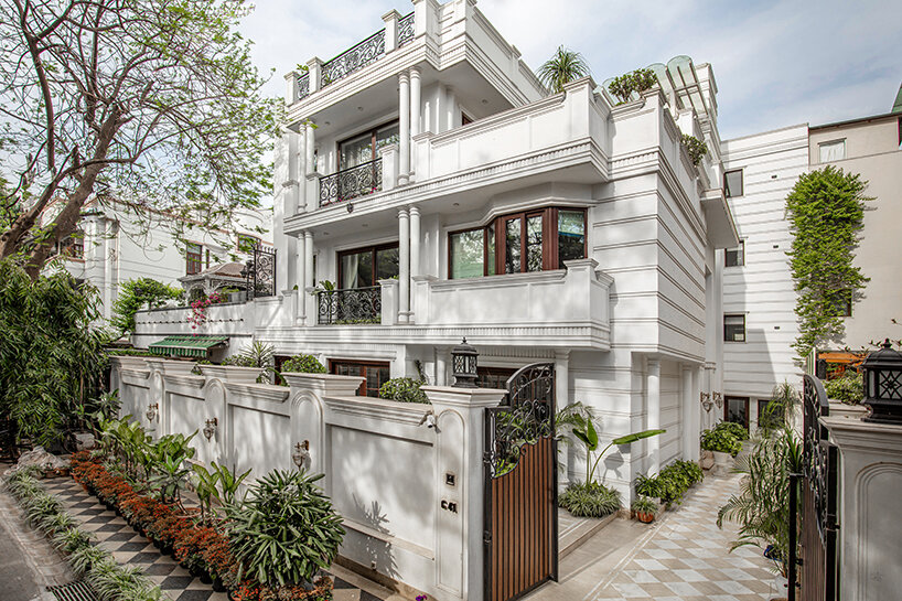 mayfair garden residence is defined by crafted layered textures and natural light in india