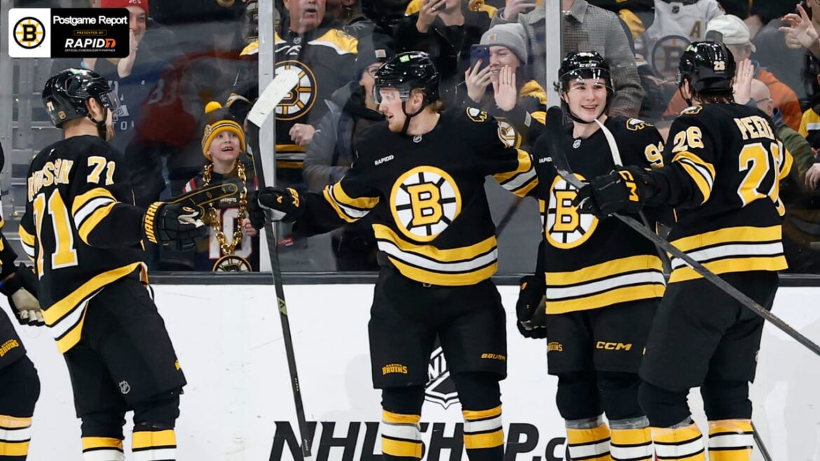 Second Line Shines in Bruins 6-3 Win Over Flyers 