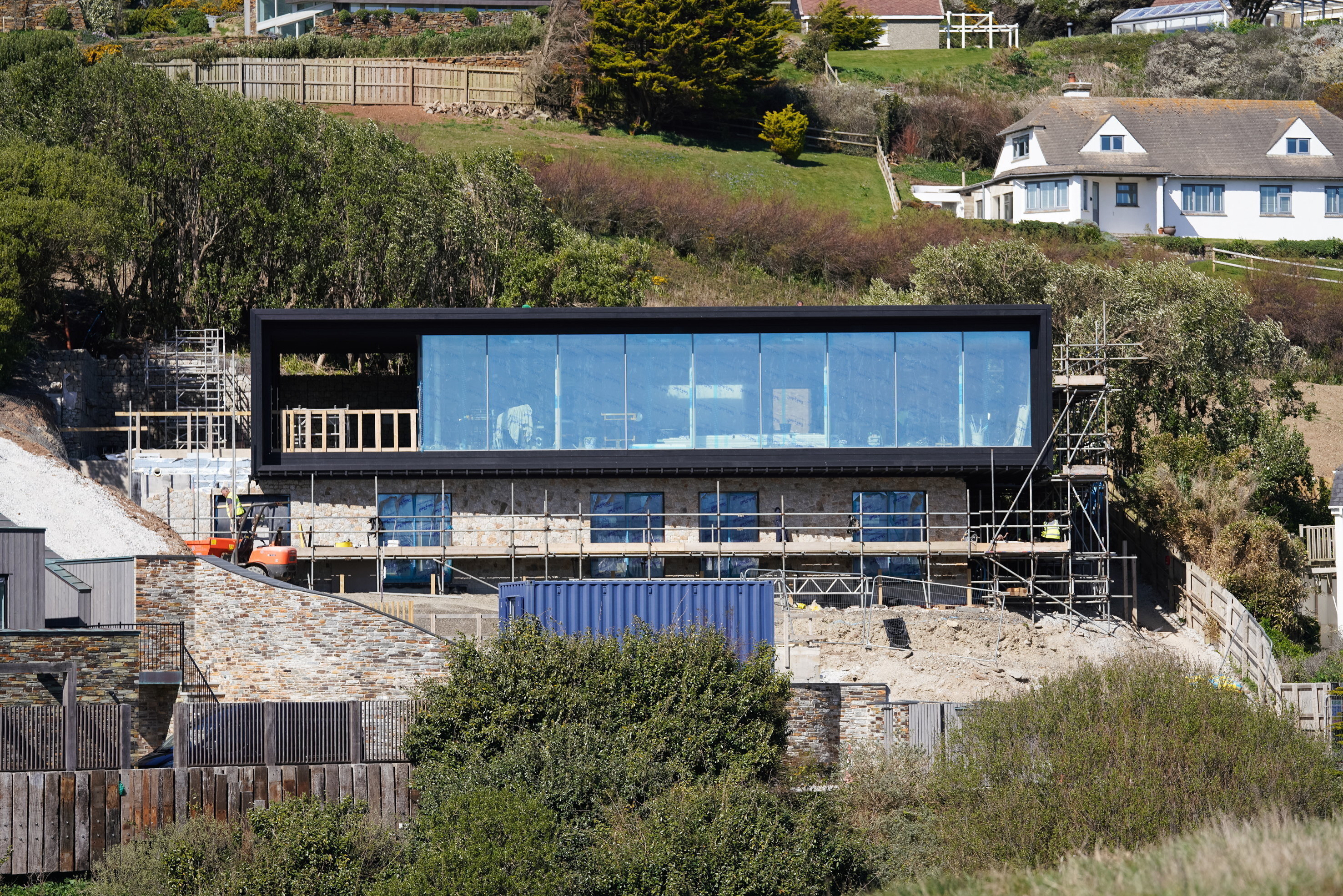 The new home being built by Cate Blanchett in Mawgan Porth, Cornwall.