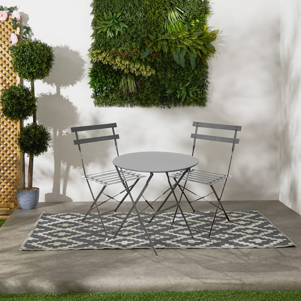 Home Bargains is selling the Outdoor Living Collection Tuscany Metal Bistro Set