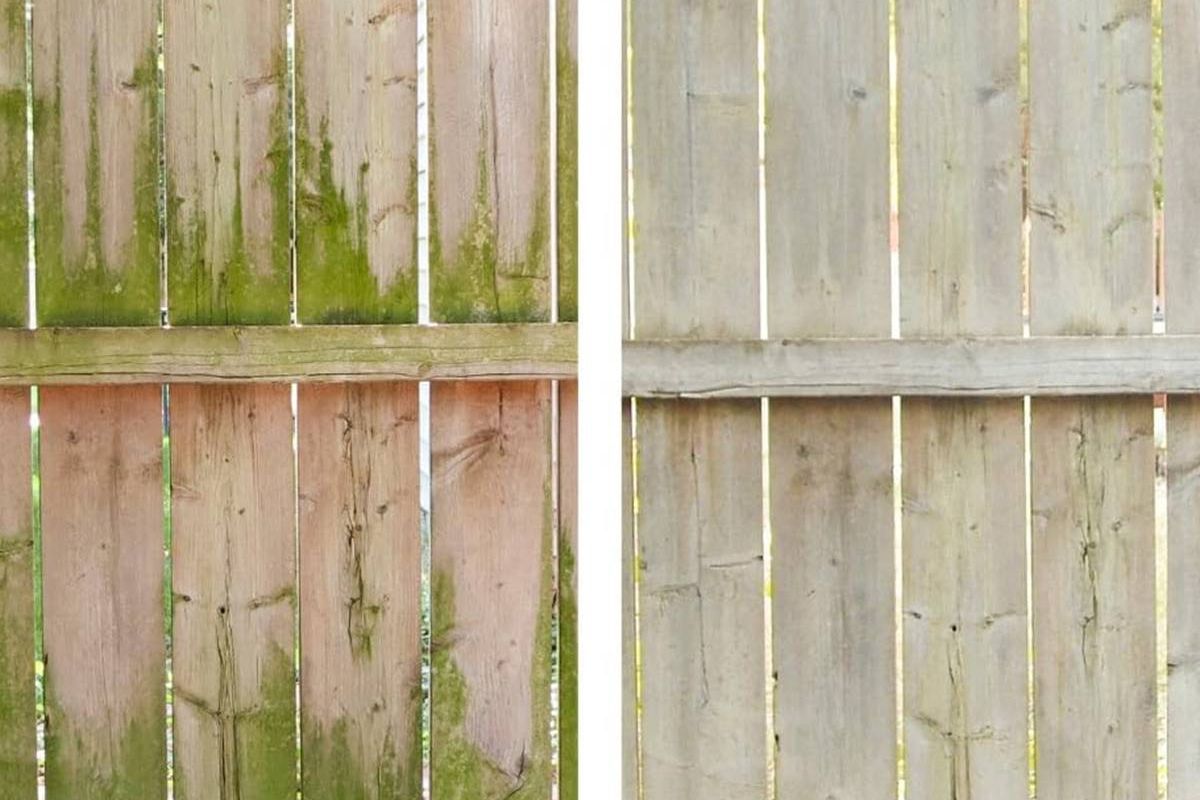 A before and after demonstrated by the brand