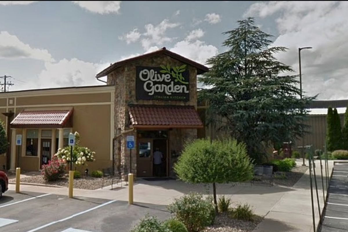 Outside an Olive Garden restaurant