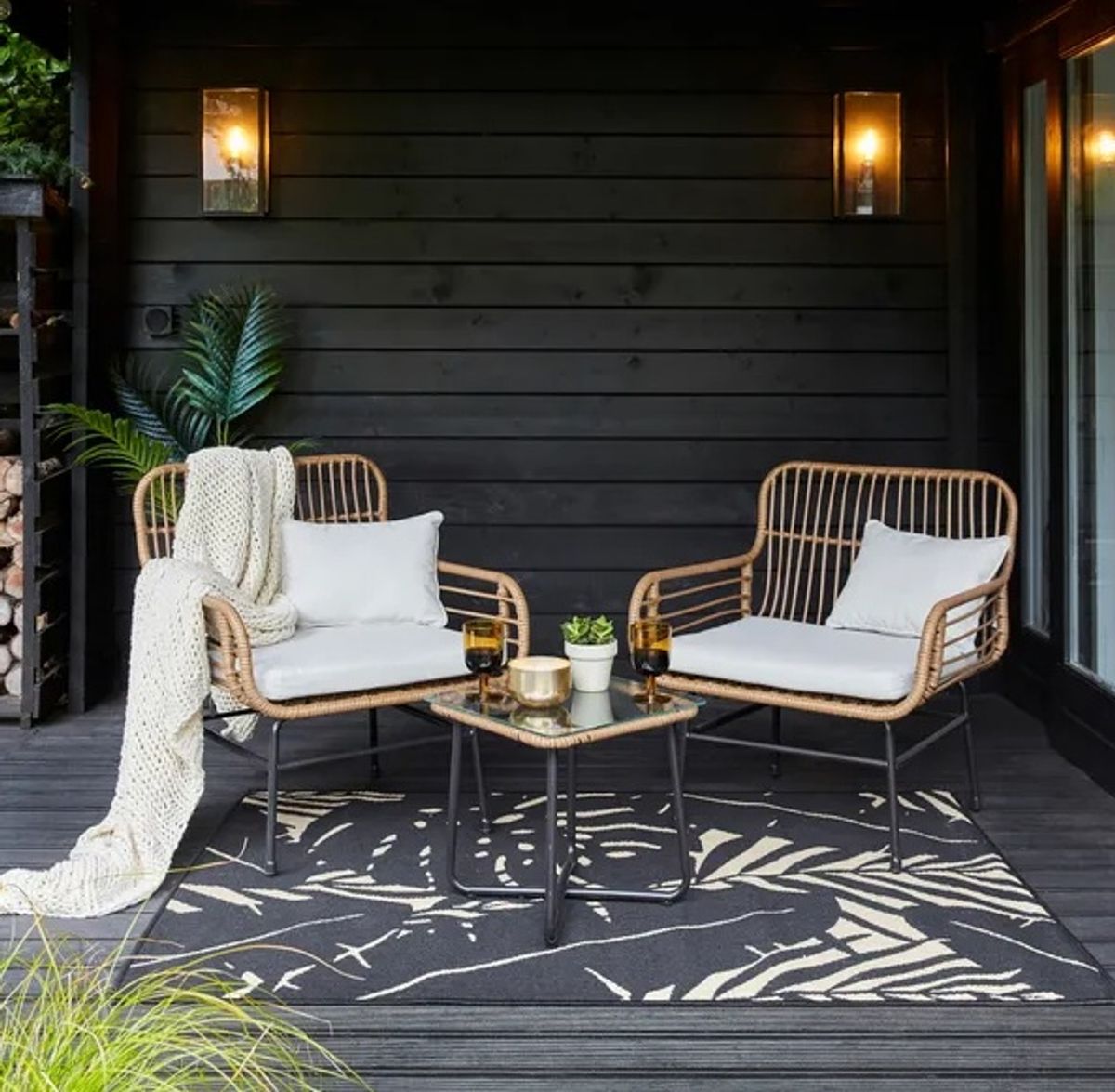 The Rattan Rope Bistro Set will be perfect for the summer months