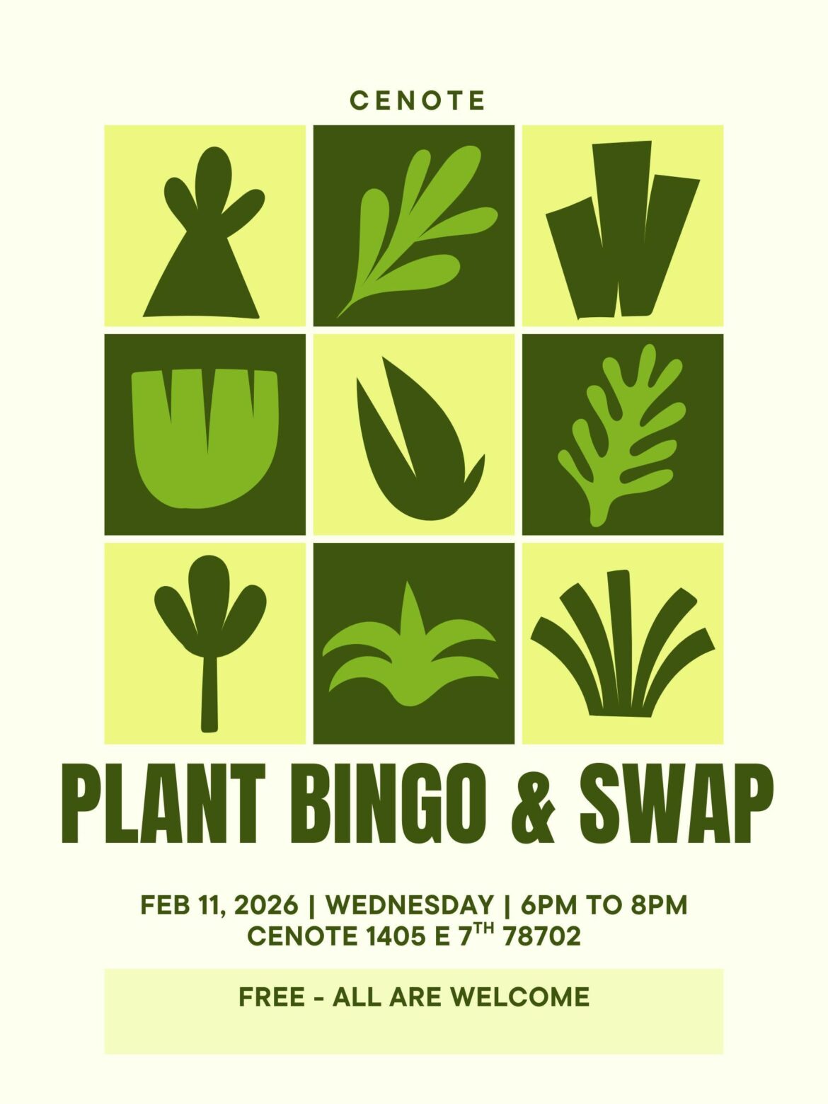 2nd Botanical Bingo & Plant Swap!