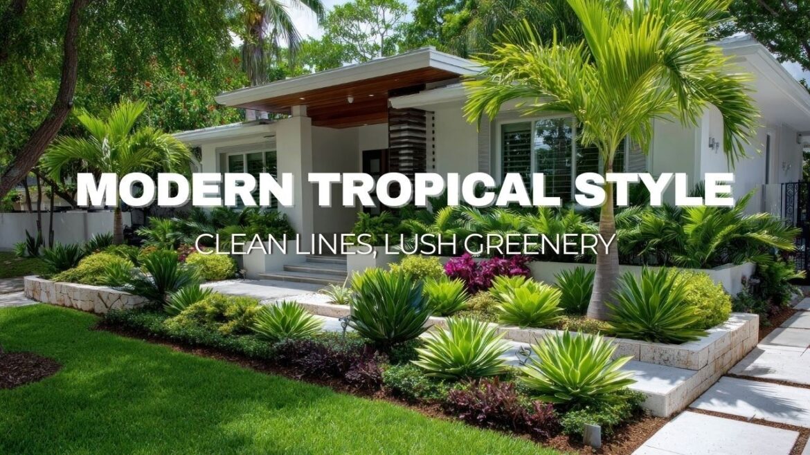 Tropical Modern Front Yard Landscaping Ideas 2026 That Transform Curb Appeal