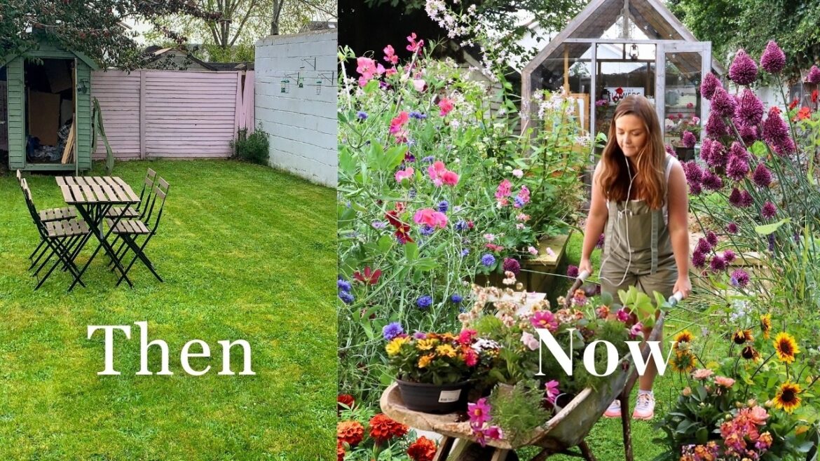 A Year in My Cottage Garden 🌿 | Small Back Garden Ideas | Timelapse