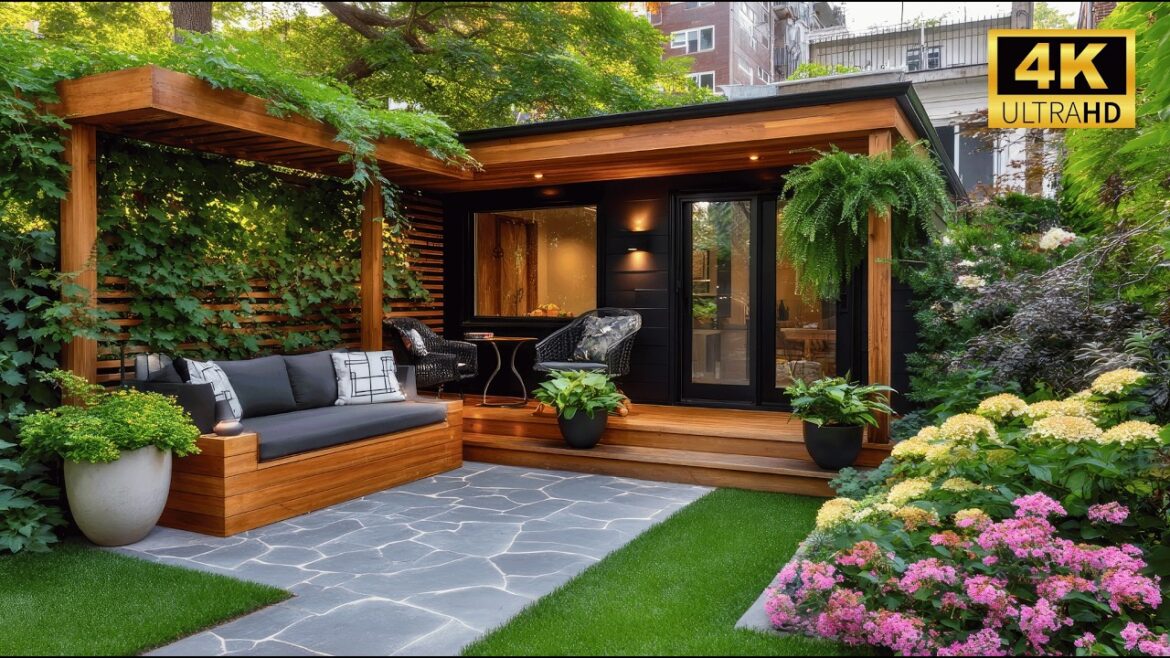 GENIUS Backyard Privacy & Garden Ideas: Transform Your Small Front Yard Entryway! | 4K
