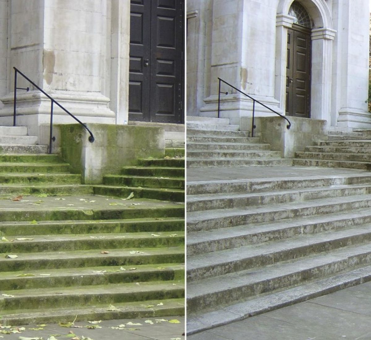 Before and after using Patio Magic