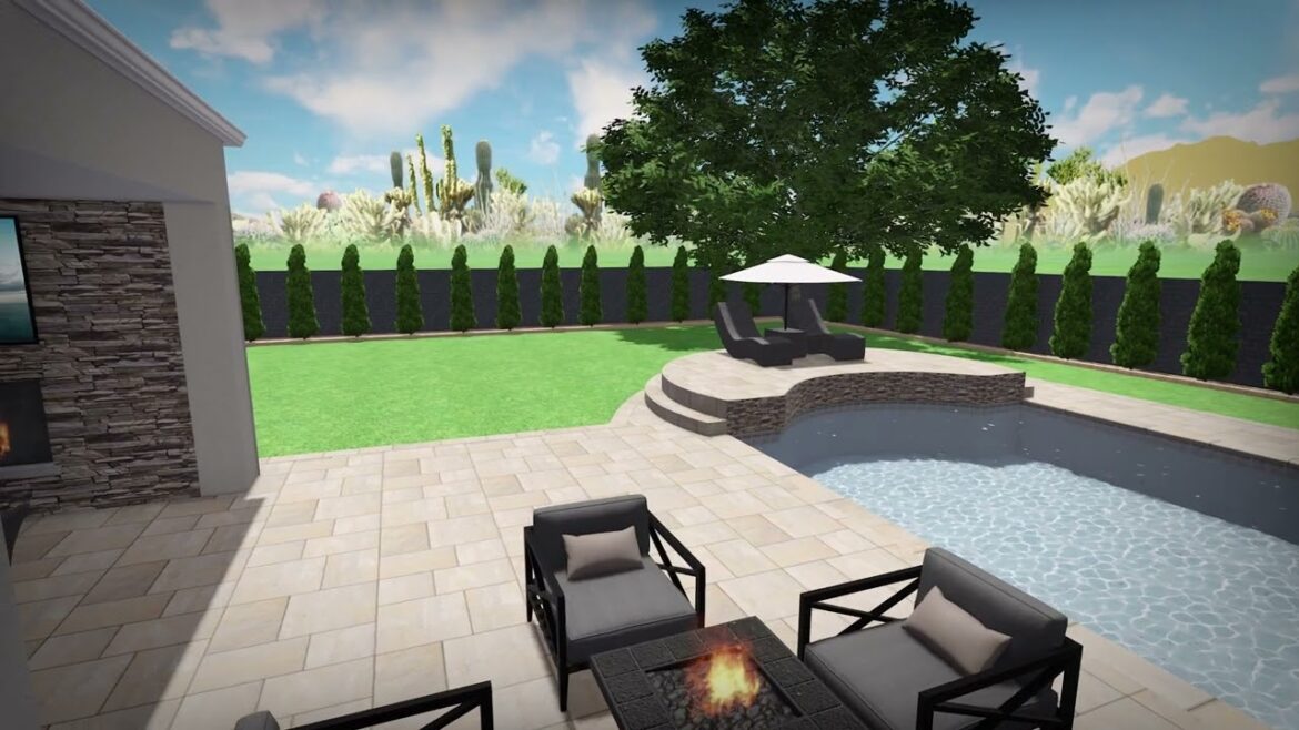 Front and Backyard Landscape with Pool
