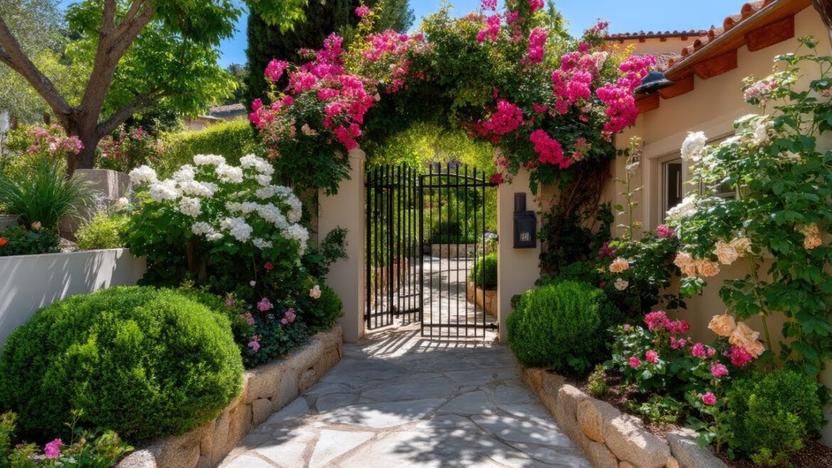 25 Inspiring Small Front Yard Entryway Ideas with Beautiful Garden Gates & Arches